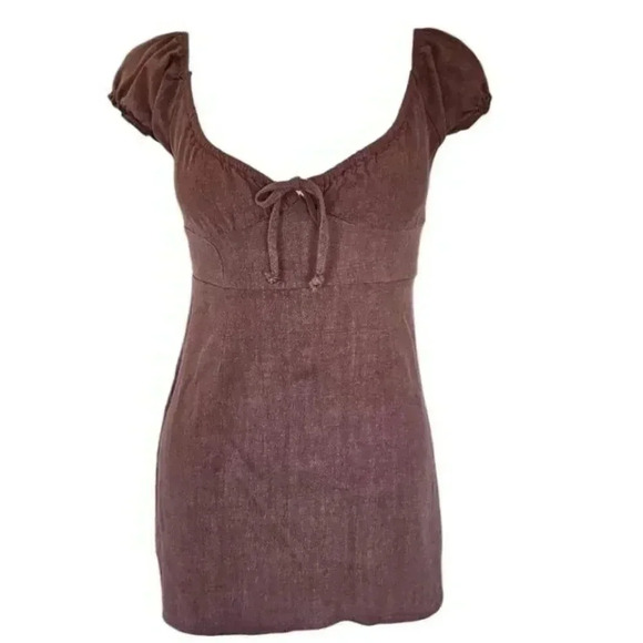 Pac Sun LA Hearts Coquette Bustier mini dress, color brown, size large - Picture 3 of 5